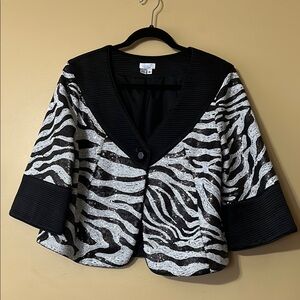 Chic Zebra Patterned Jacket
